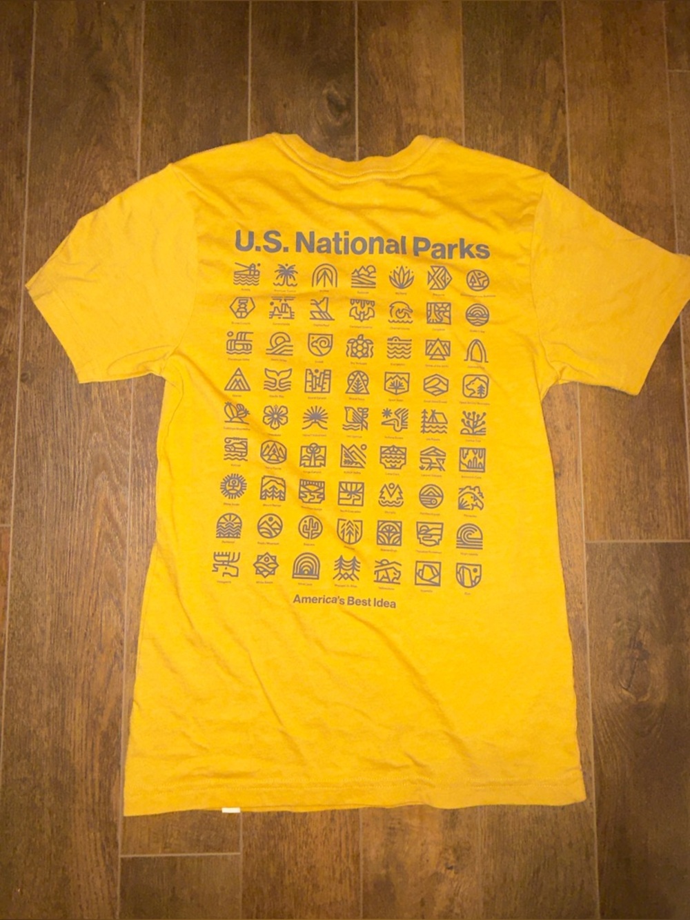 The Landmark Project All National Parks T-Shirt XS mustard Yellow Unisex